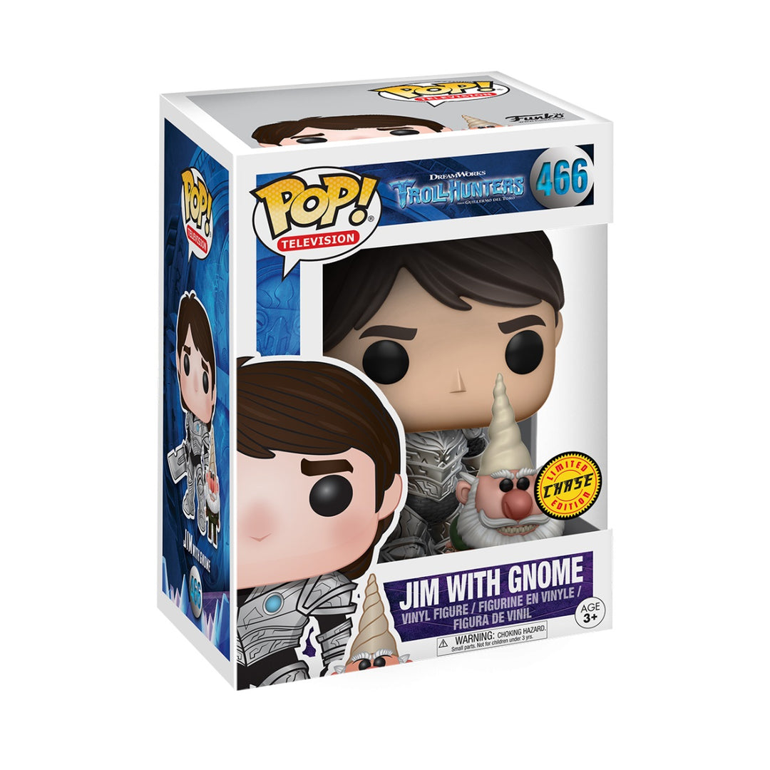 Funko Pop Trollhunters Jim With Gnome Chase Vinyl Action Figure
