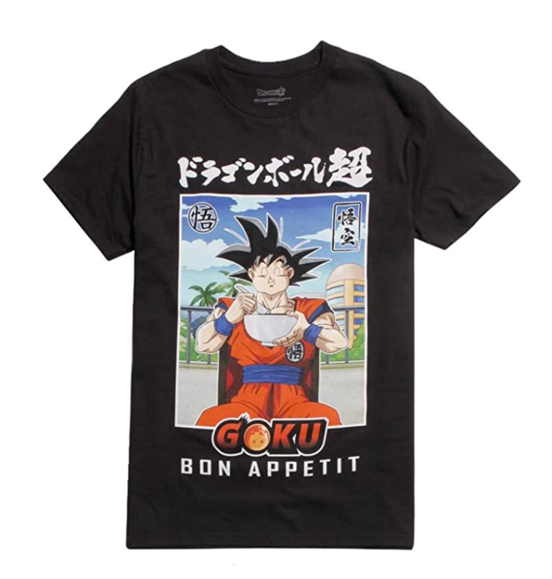 Dragon Ball Super Goku Bon Appetit Anime Adult T-Shirt
