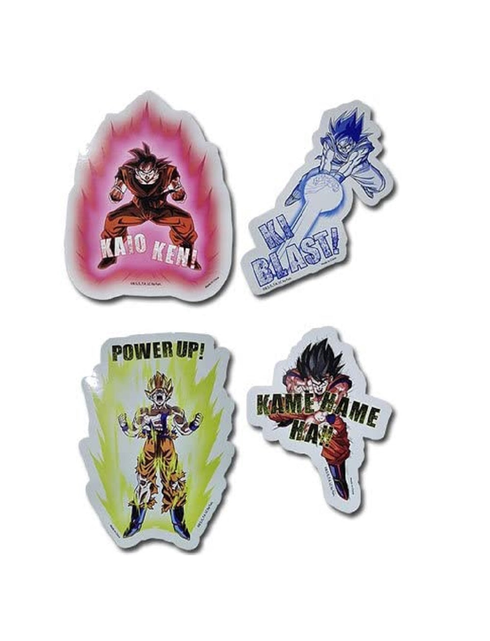 Dragon Ball Z Goku Power Ups Anime Decals Sticker Set