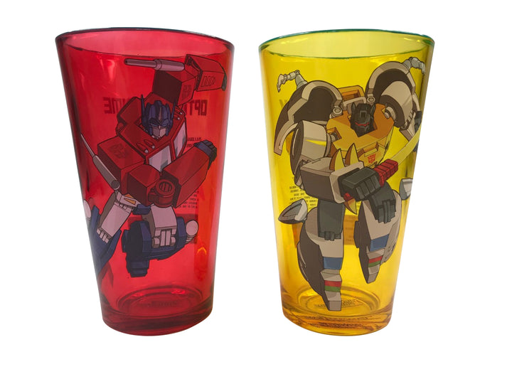 Transformers Autobots Optimus Prime And Grimlock 2 pack Pint Glass Set