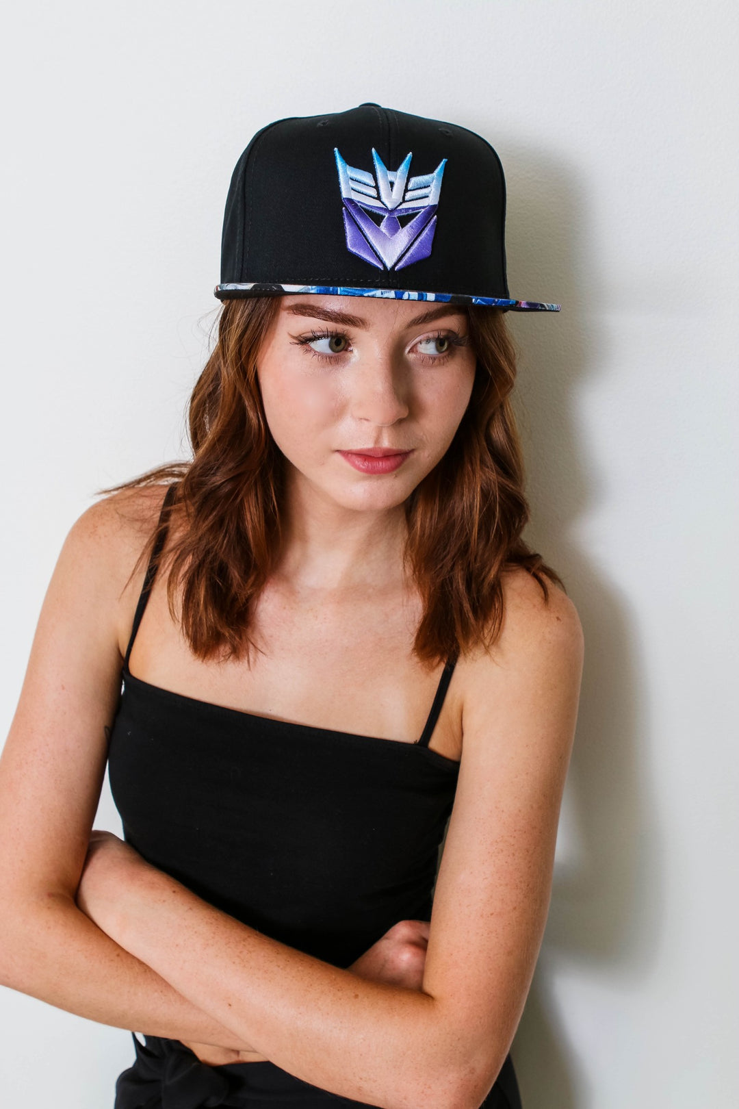 Transformers Decepticons Color Shield 80's Cartoon Black Snapback Cap Hat