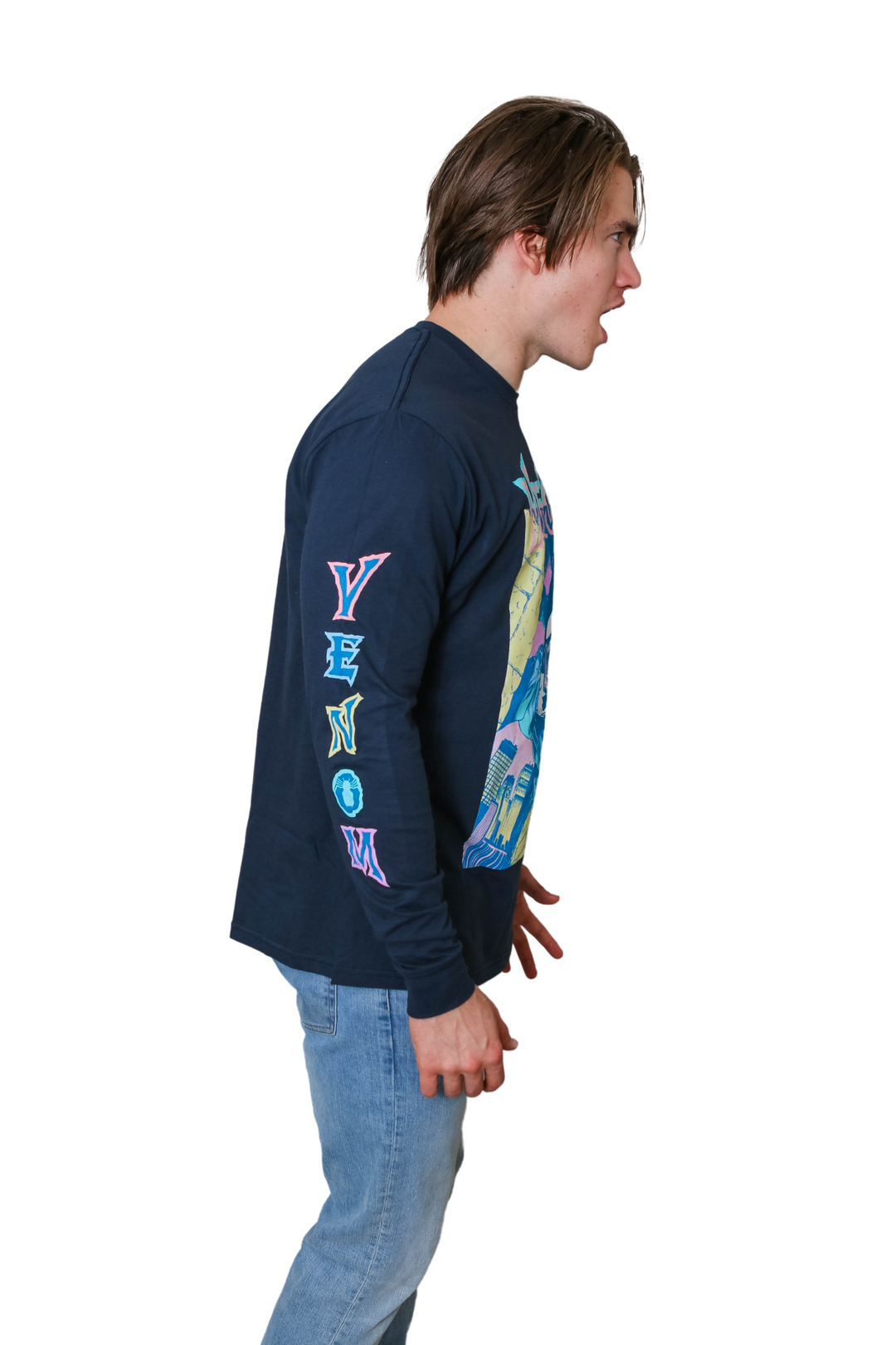 Shop Louis Vuitton Men's Blue Long Sleeve T-Shirts