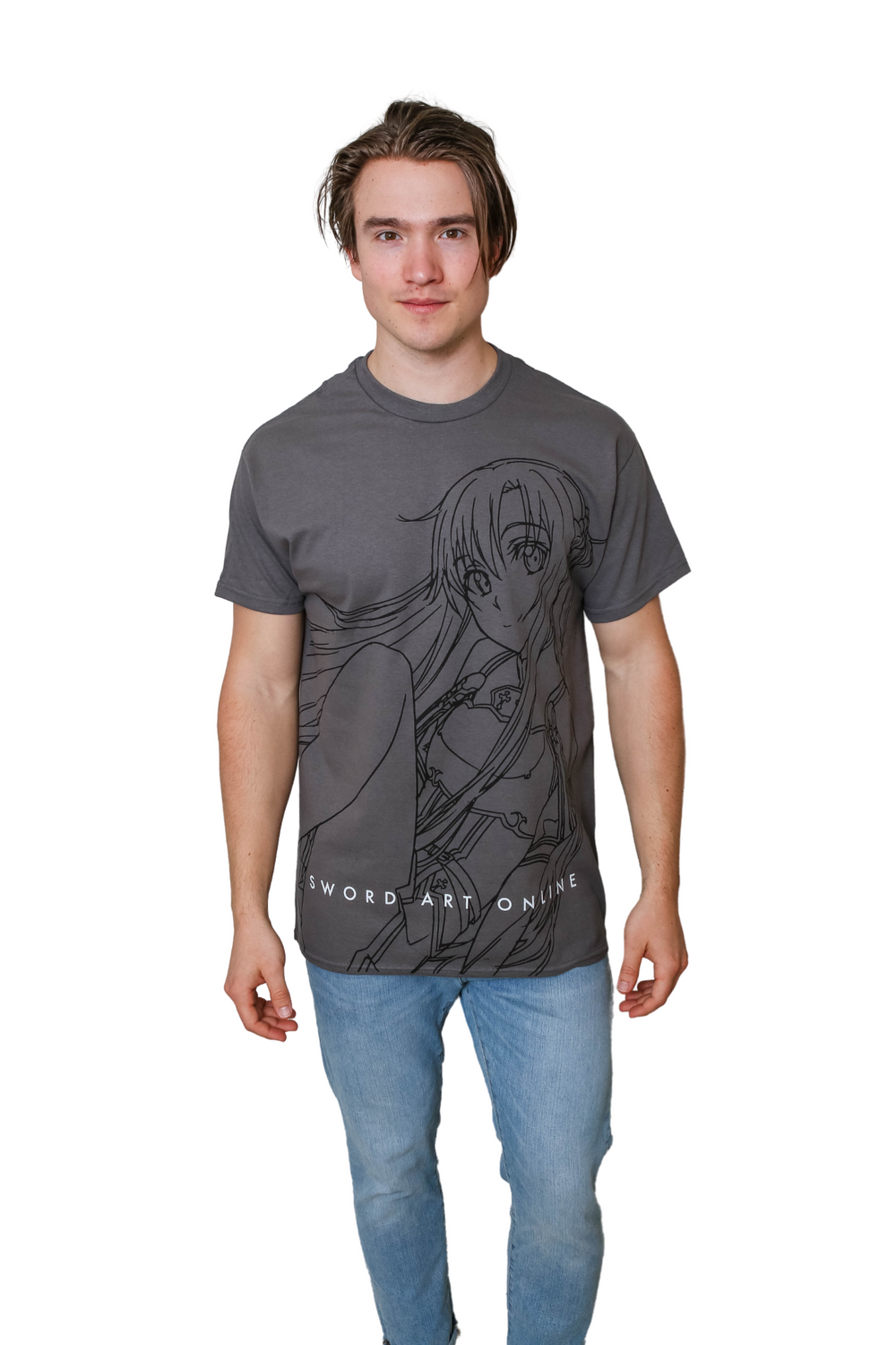 Sword Art Online - Asuna Sitting Line Art Adult T-Shirt