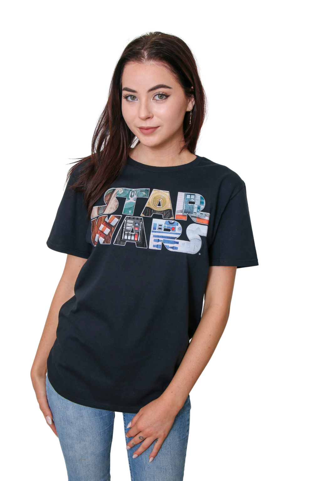 Star Wars Logo Letter Fun Officially Licensed Adult T-Shirt