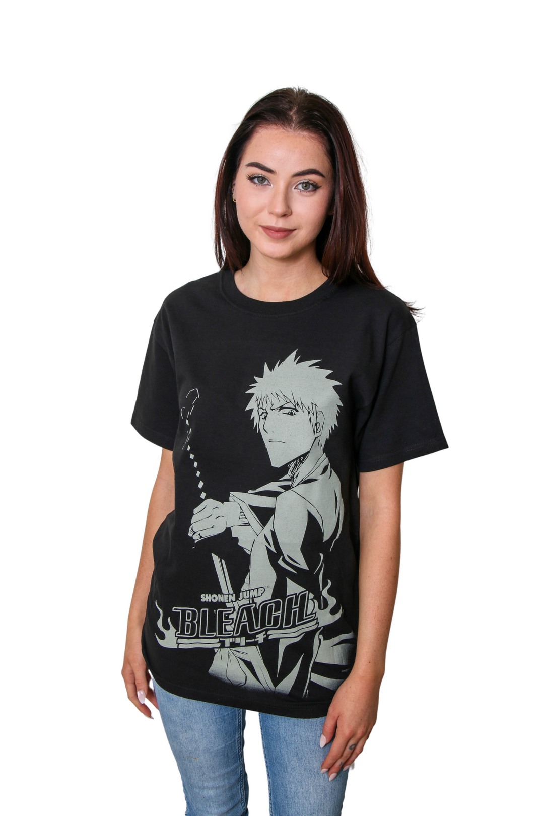Bleach Ichigo Stare One Color Shonen Jump Anime Adult T-Shirt
