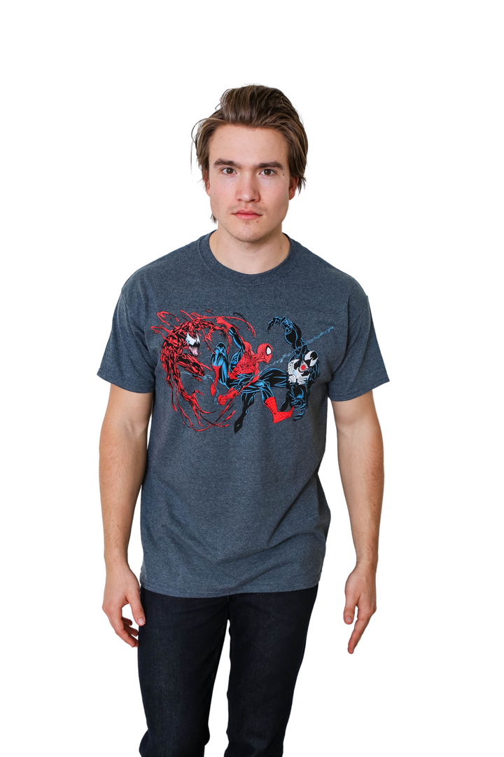 Spider-Man Vs The Symbiotes Marvel Comics Adult T Shirt