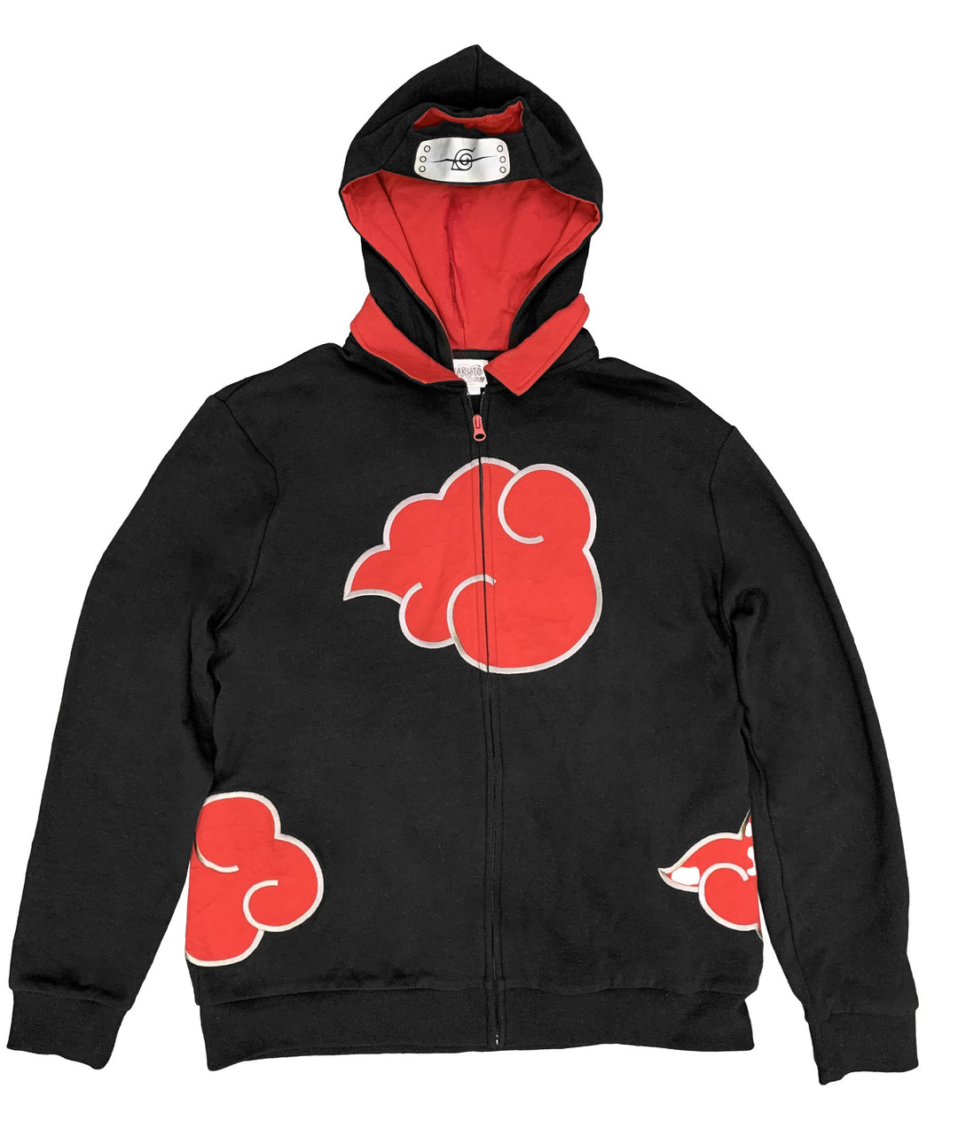 Naruto Shippuden Itachi Akatsuki Hidden Leaf Symbol Cosplay Hoodie With Headband