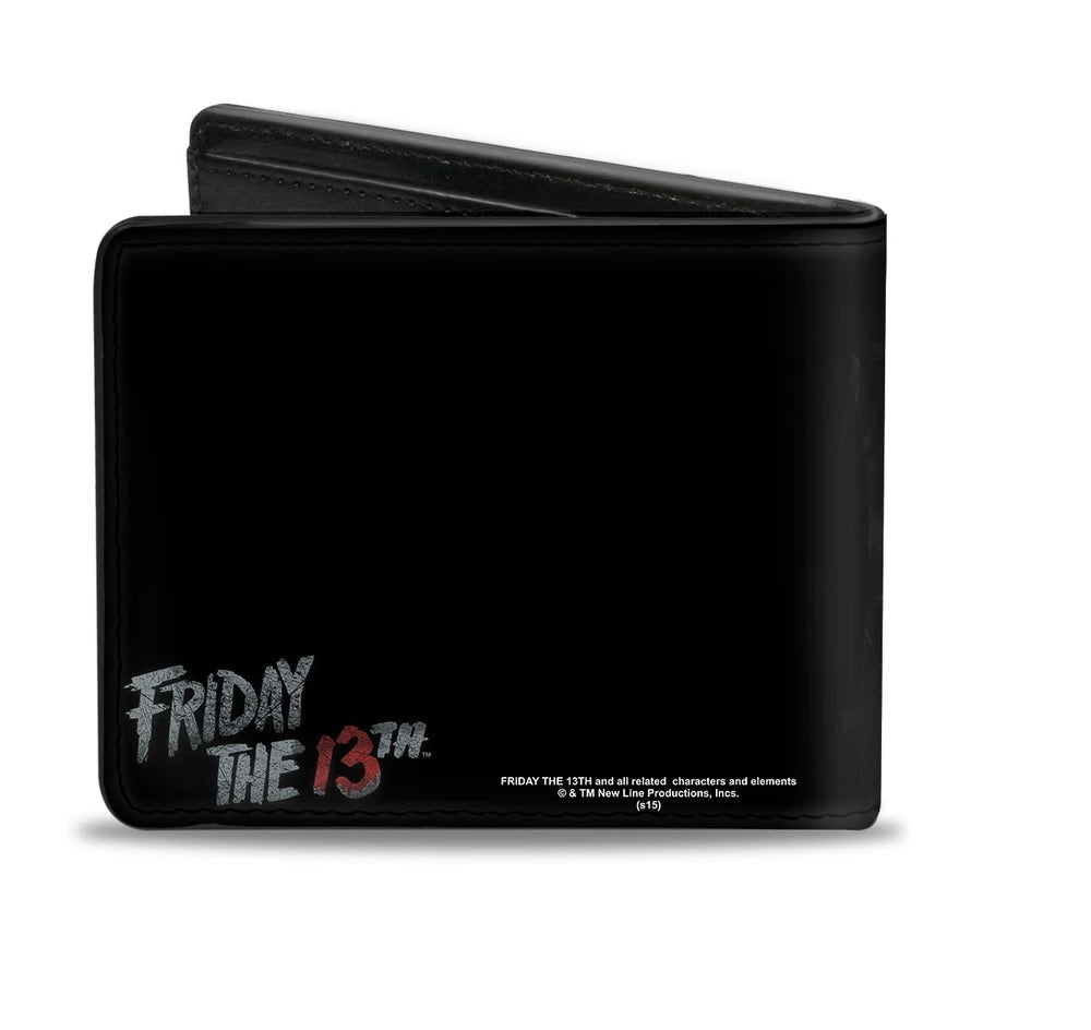 Friday the 13th Jason Mask Close Up Horror Bifold Wallet