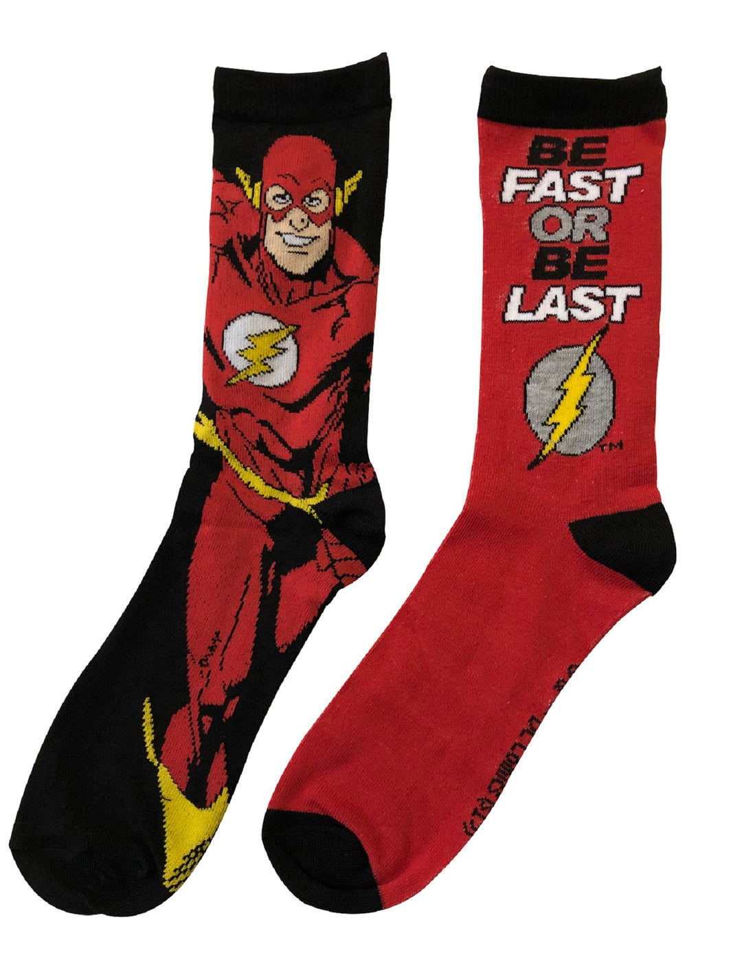 The Flash Be Fast With Symbol DC Comics 2-Pack Crew Socks