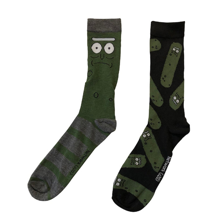 Rick and Morty Pickle Rick 2-Pack Crew Socks