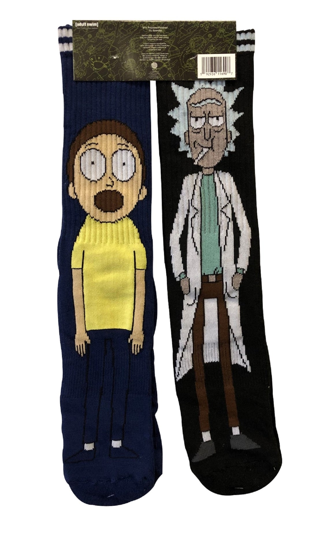 Rick And Morty Characters 2-Pack Athletic Crew Socks