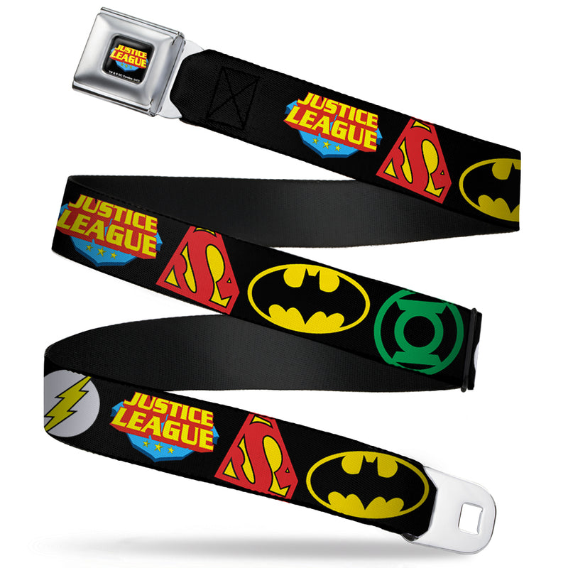 Justice League JLA Batman Superman Flash Symbol DC Comics Seatbelt Belt