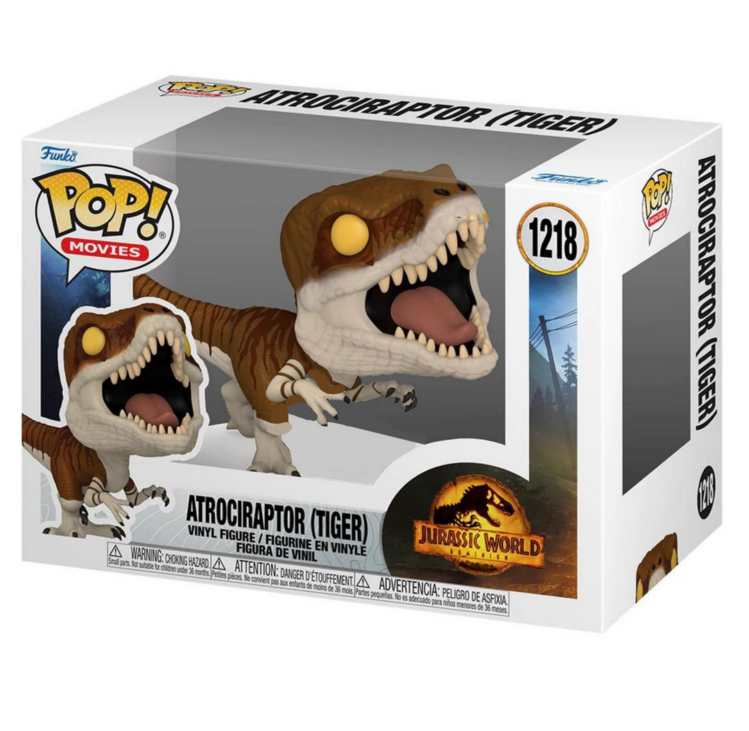 Funko Pop! Movies: Jurassic World Dominion - Atrociraptor Tiger Specialty Series Vinyl Figure