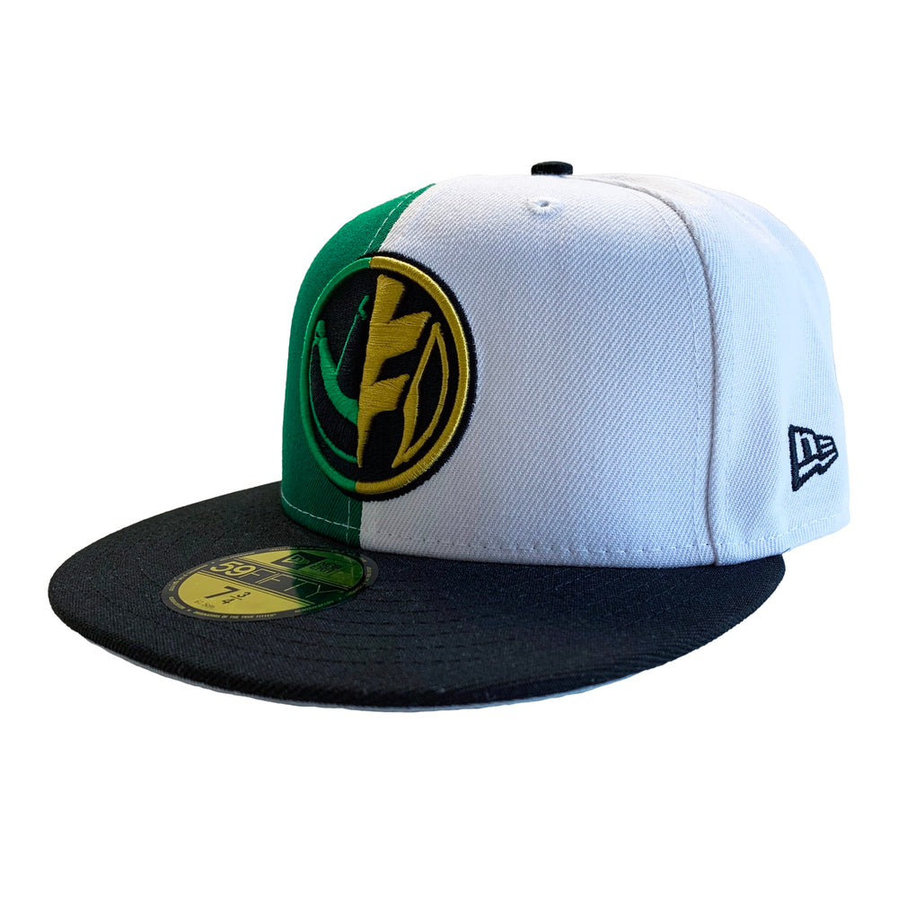 New Era 59FIFTY Power Rangers Green & White Ranger Split Fitted Cap Hat