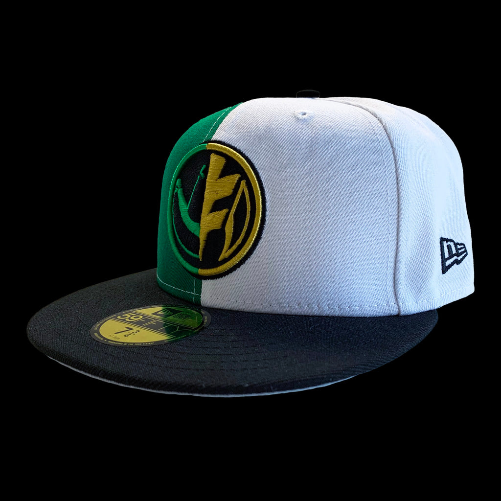 New Era 59FIFTY Power Rangers Green & White Ranger Split Fitted Cap Ha ...