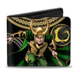 Loki Poses Marvel Comics Bi-Fold Wallet