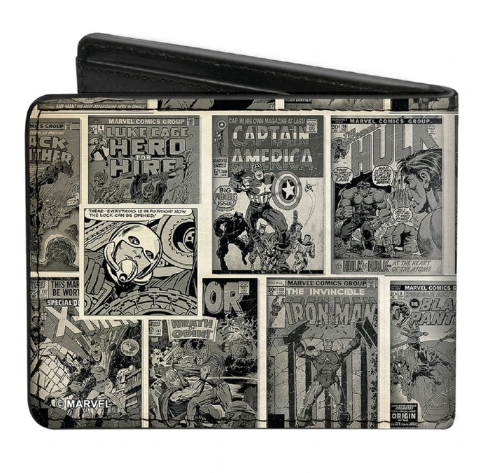 Marvel Logo With Retro Covers Bi-fold Wallet