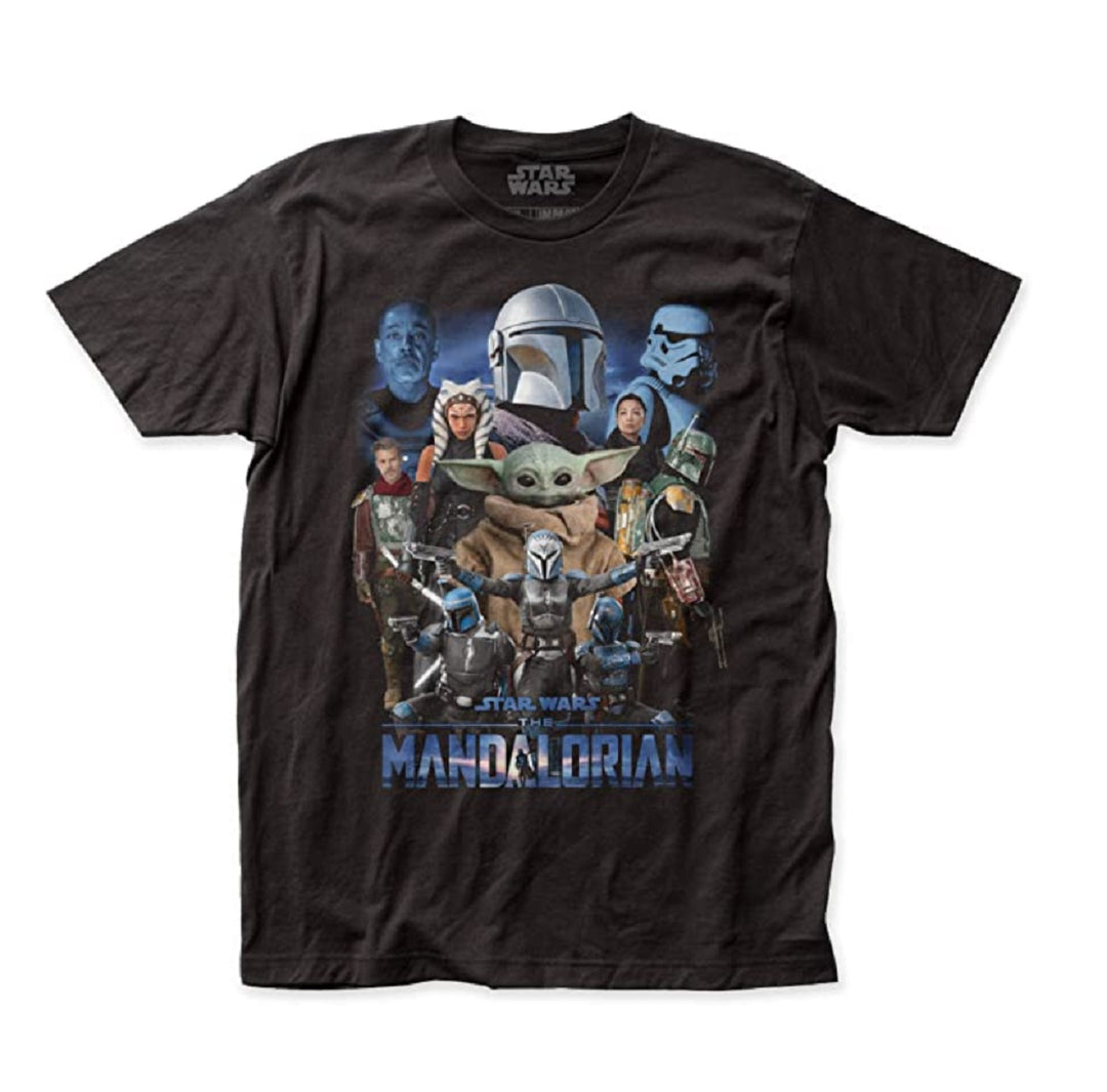 Star Wars The Mandalorian Mando Collage Adult T Shirt