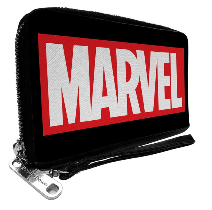 Marvel Red Brick Logo Womens PU Zip Around Wallet