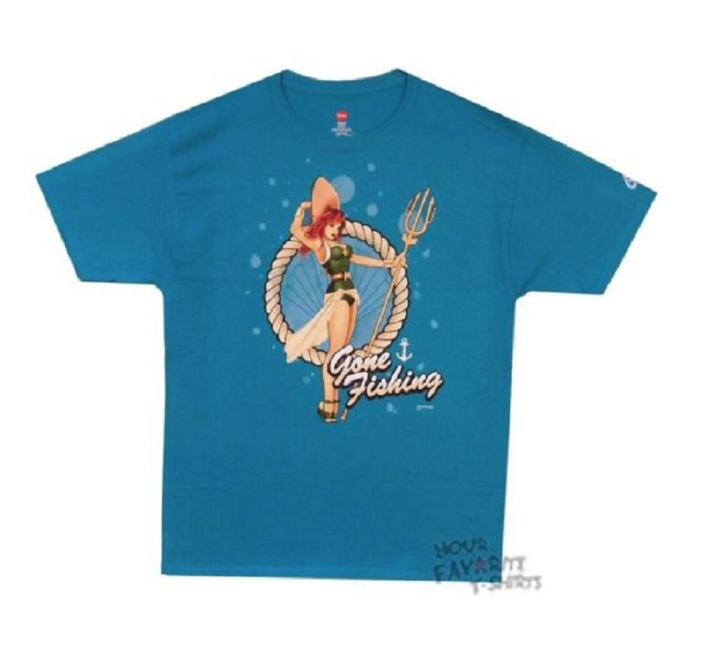 Mera Bombshell Gone Fishing Aquaman Premium DC Comics Adult T-Shirt