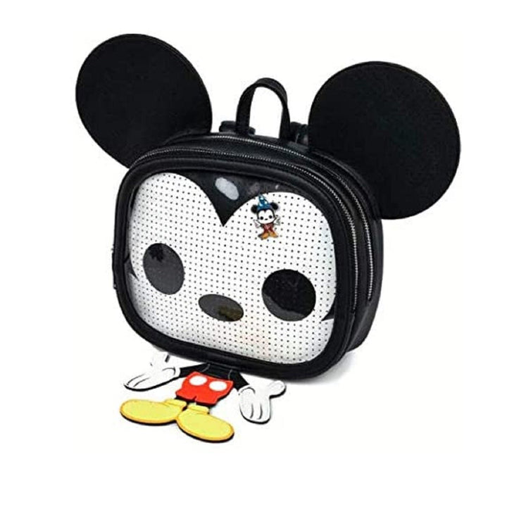 Loungefly Disney Mickey Pin Collector Vegan Leather Double Strap Shoulder Bag