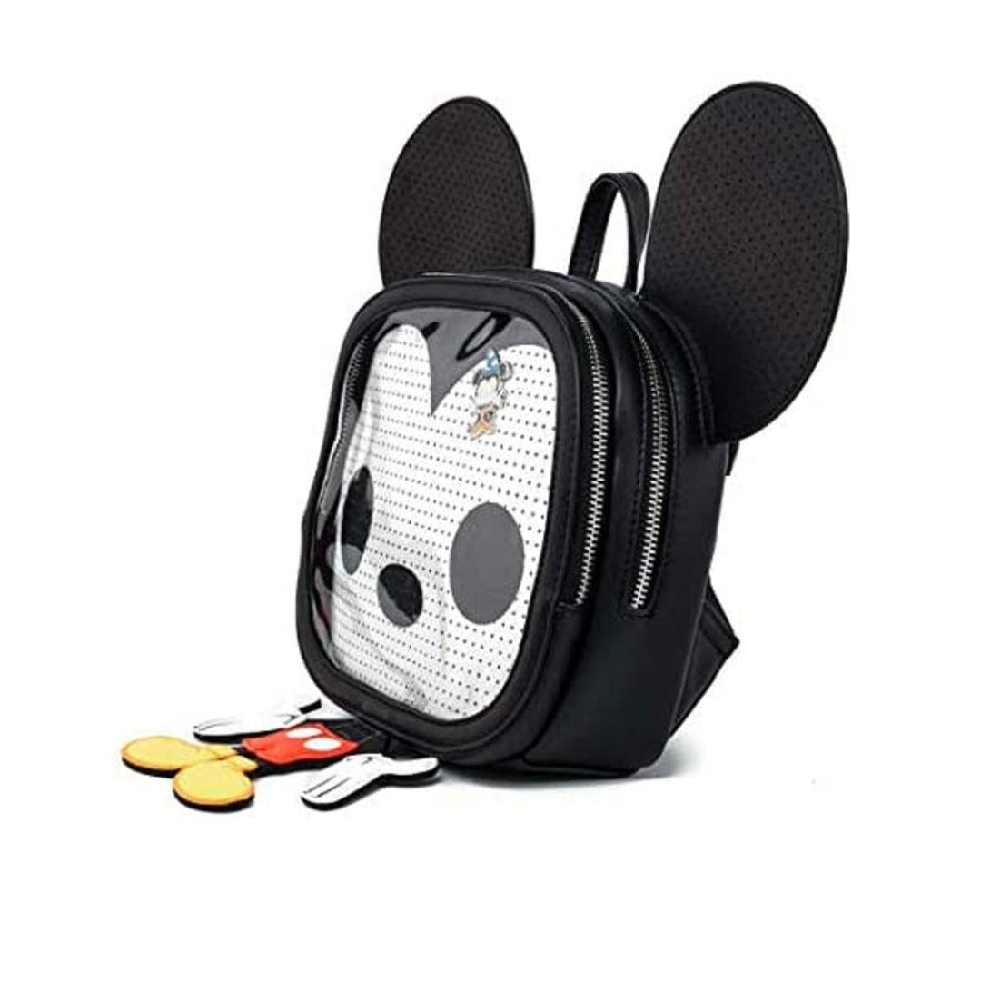 Loungefly Disney Mickey Pin Collector Vegan Leather Double Strap Shoulder Bag