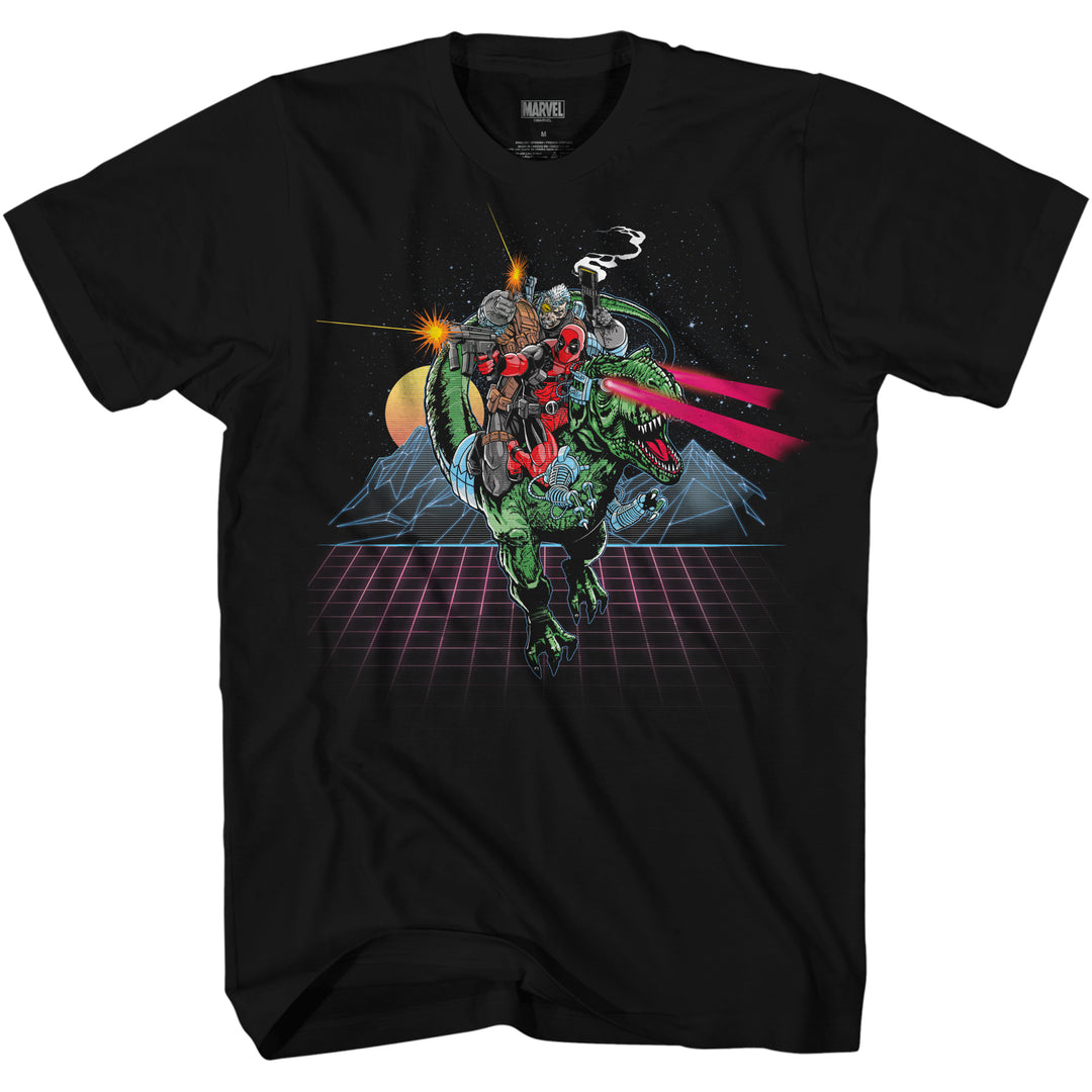 Deadpool And Cable 80's Marvel Comics Adult T Shirt