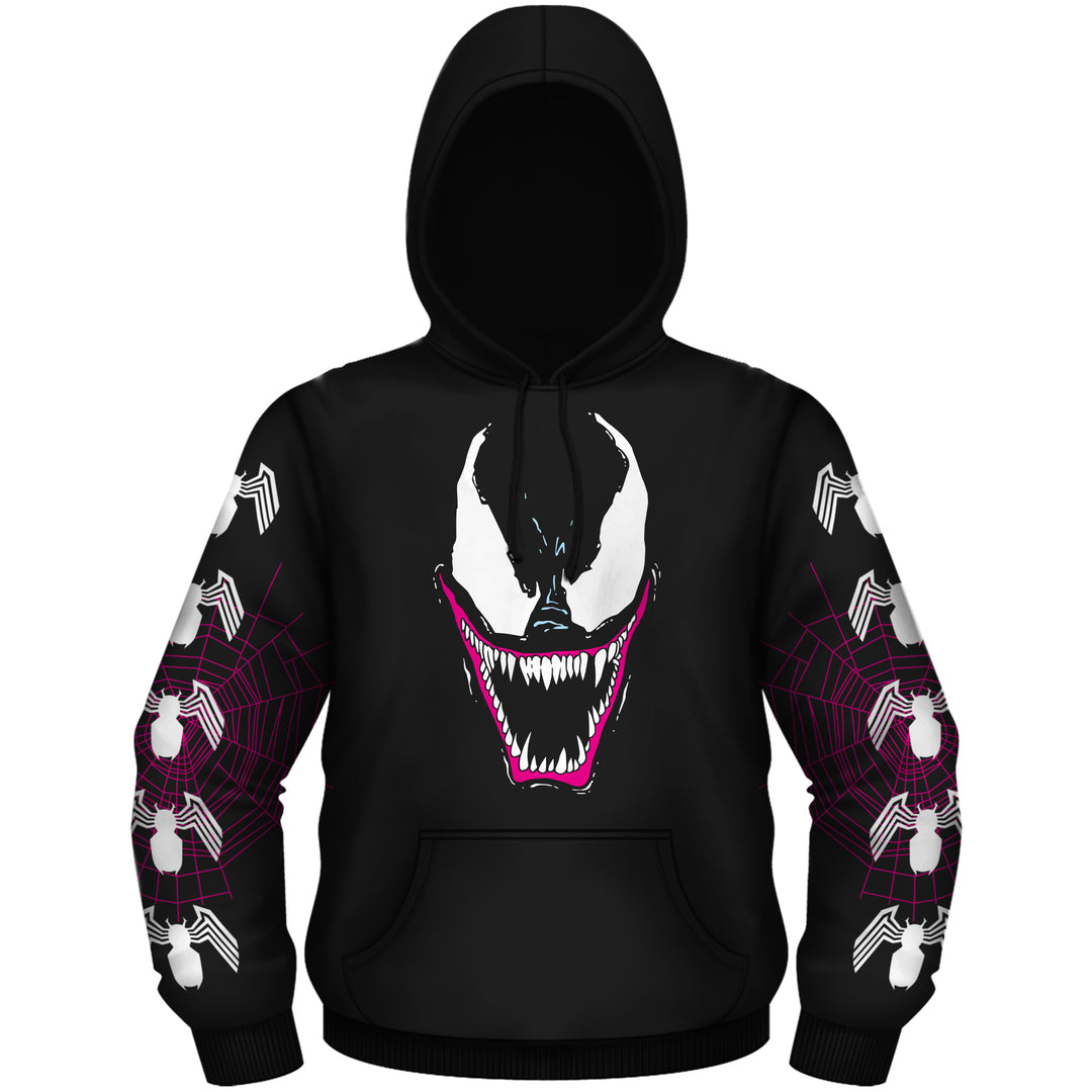Venom Grin Marvel Comics Officially Licensed Adult Pullover Hoodie