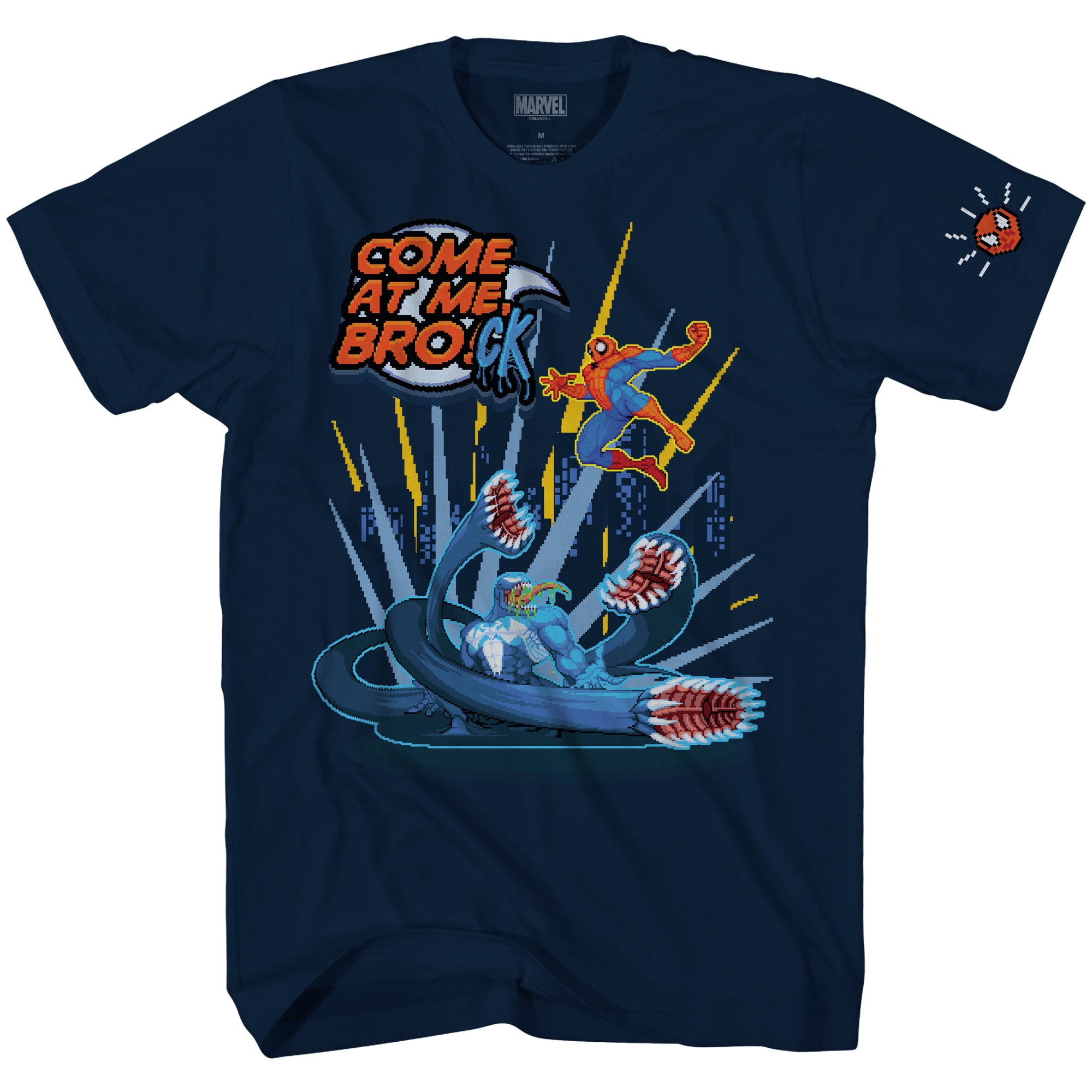 Spider-Man Come At Me Brock Marvel Retro Arcade Adult T Shirt