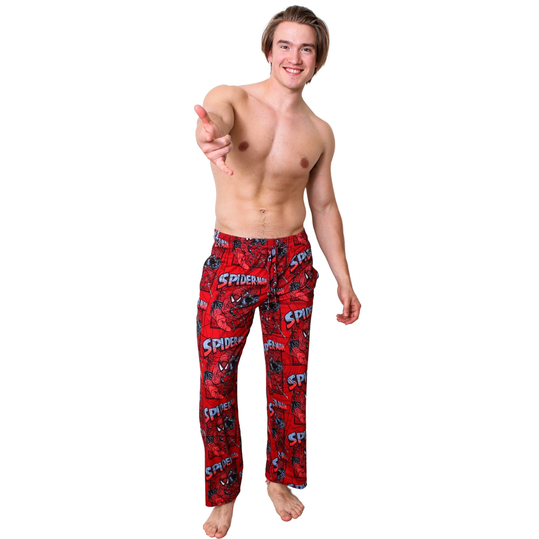 Spider-Man Web Slinger 90's All Over Marvel Lounge Sleep Pants