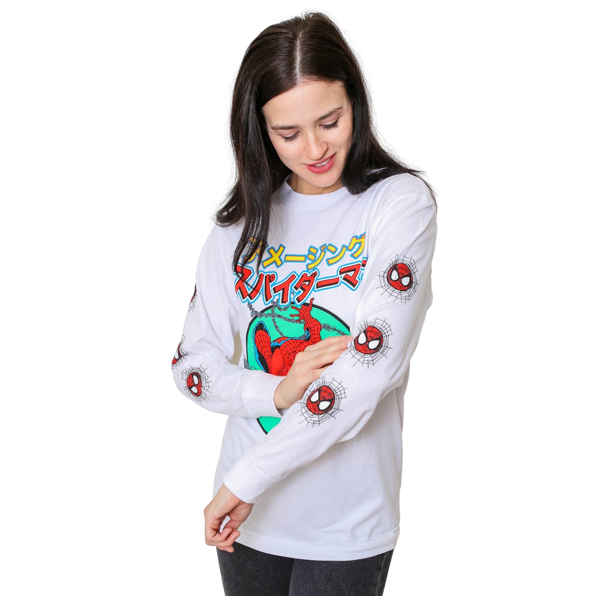 Spiderman long sleeve shirt hot sale womens