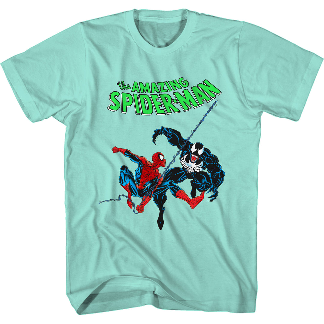 Spider-Man Vs Symbiote Venom 90's Marvel Comics Adult T-Shirt