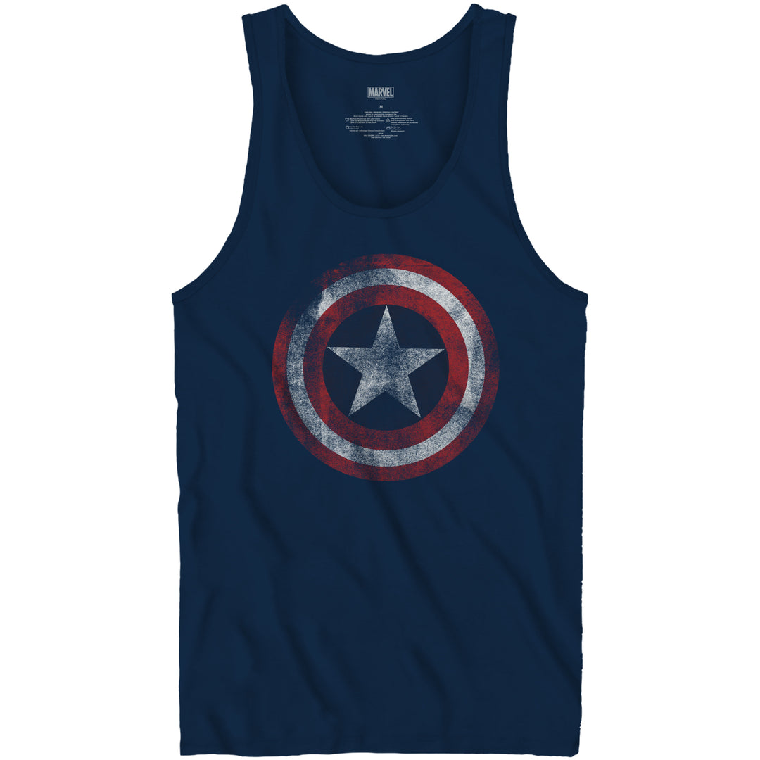 Captain America Shield Symbol Marvel Adult Tank Top