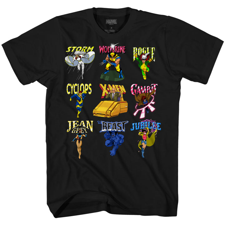 X-Men 90's Animated Series Group Marvel Comics Adult T Shirt