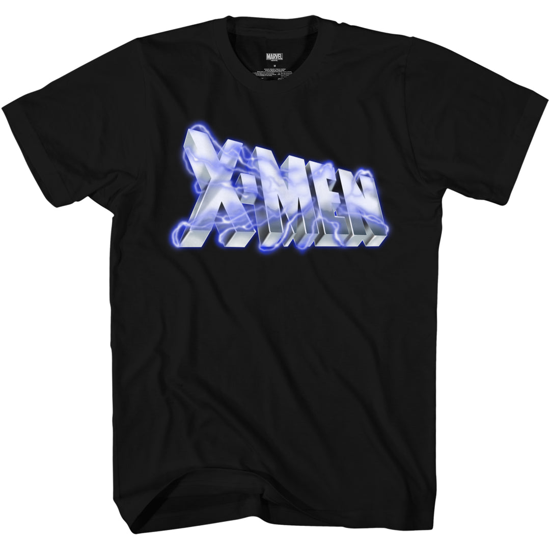 X-Men Animated Series Super Charged Logo 90's Marvel Adult T Shirt