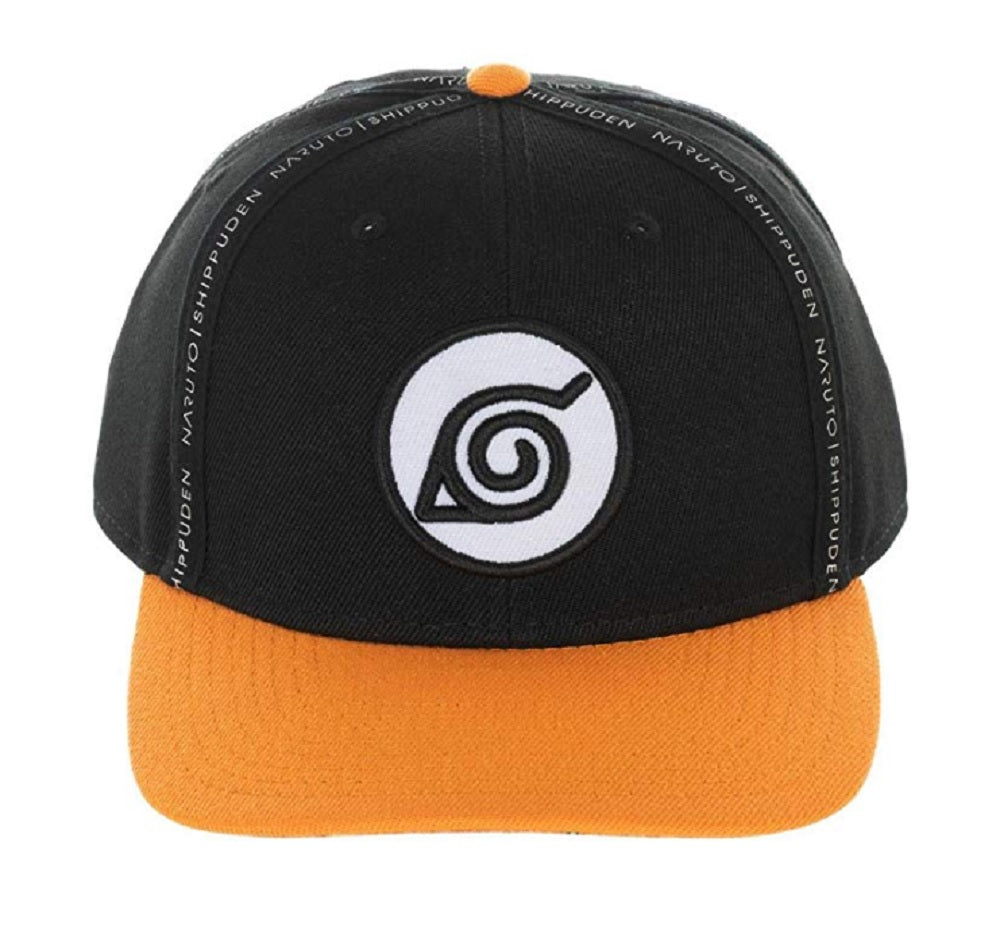 Naruto Shippuden Taping Pre-Curved Adjustable Snapback Hat Cap Black