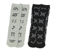 Naruto Shippuden Village Symbols Unisex 2 Pair Crew Cut Socks