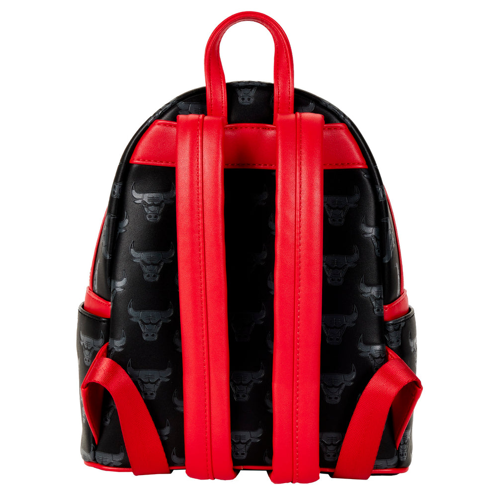 NBA Chicago Bulls Logo Mini Backpack Double Strap Shoulder Bag Purse