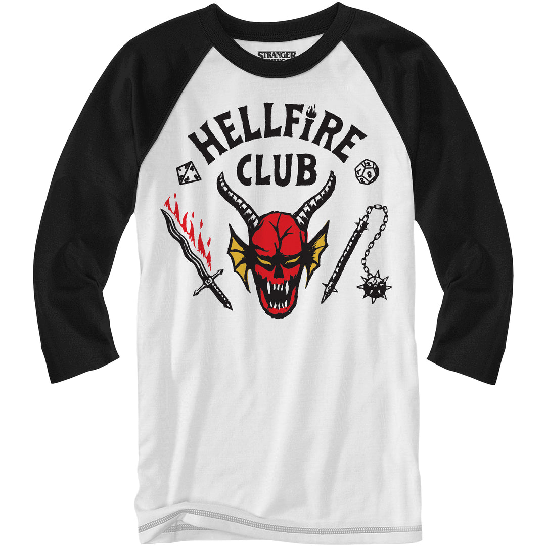 Stranger Things 4 Hellfire Club Logo Adult Baseball Shirt