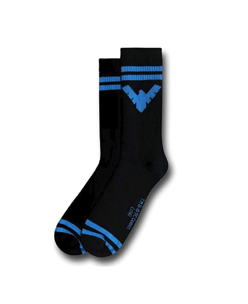Batman Nightwing Symbol Black Crew Socks