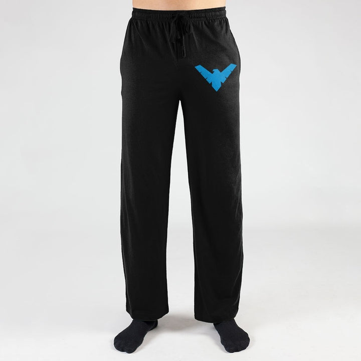 Batman Nightwing Logo DC Comics Pajama Sleep Pants