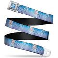 Frozen 2 Mythical Elsa Pose Snowflakes Blues Purples Seatbelt Belt