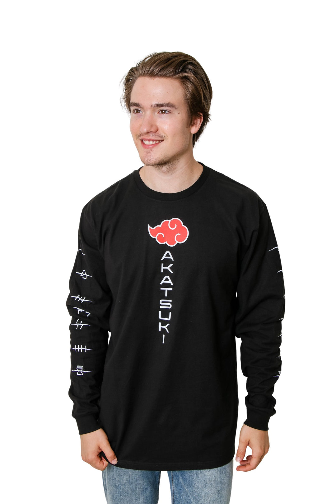 Naruto Shippuden Akatsuki Anti Village Symbols Cloud Anime Adult Unisex Long Sleeve T-Shirt