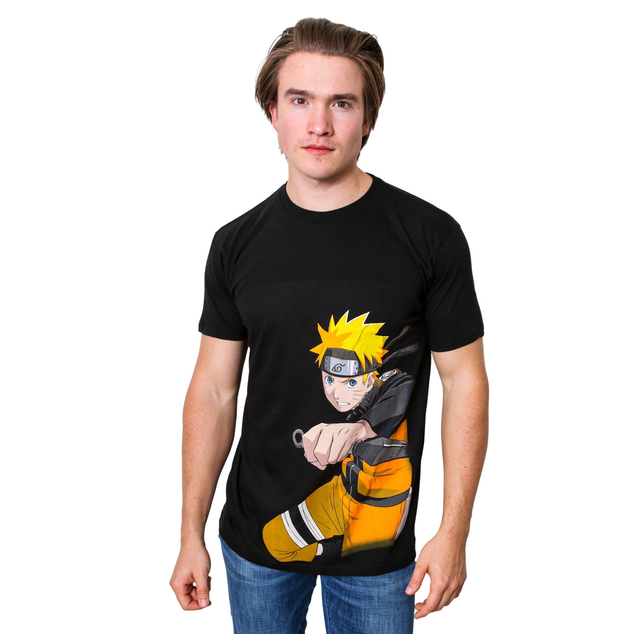 Naruto Shippuden - Naruto With Kunai Adult T Shirt