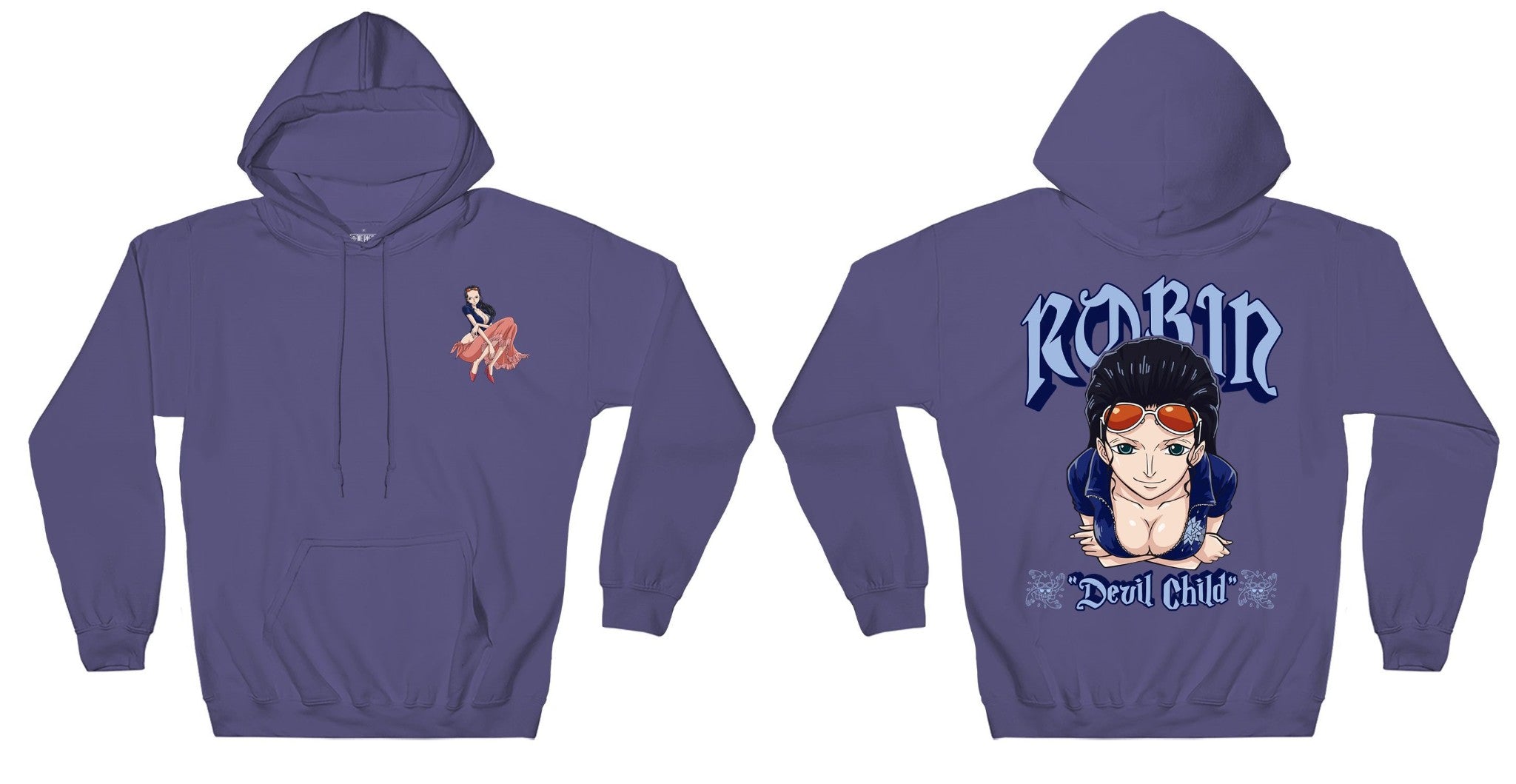 One Piece Robin Devil Child With Back Print Officially Licensed Adult Hoodie