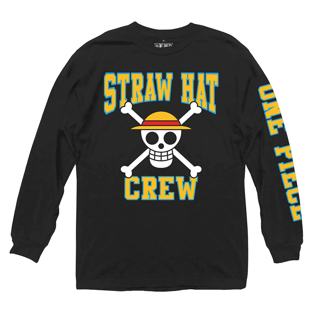 One Piece Straw Hat Crew Athletic Type Anime Adult Long Sleeve T-Shirt