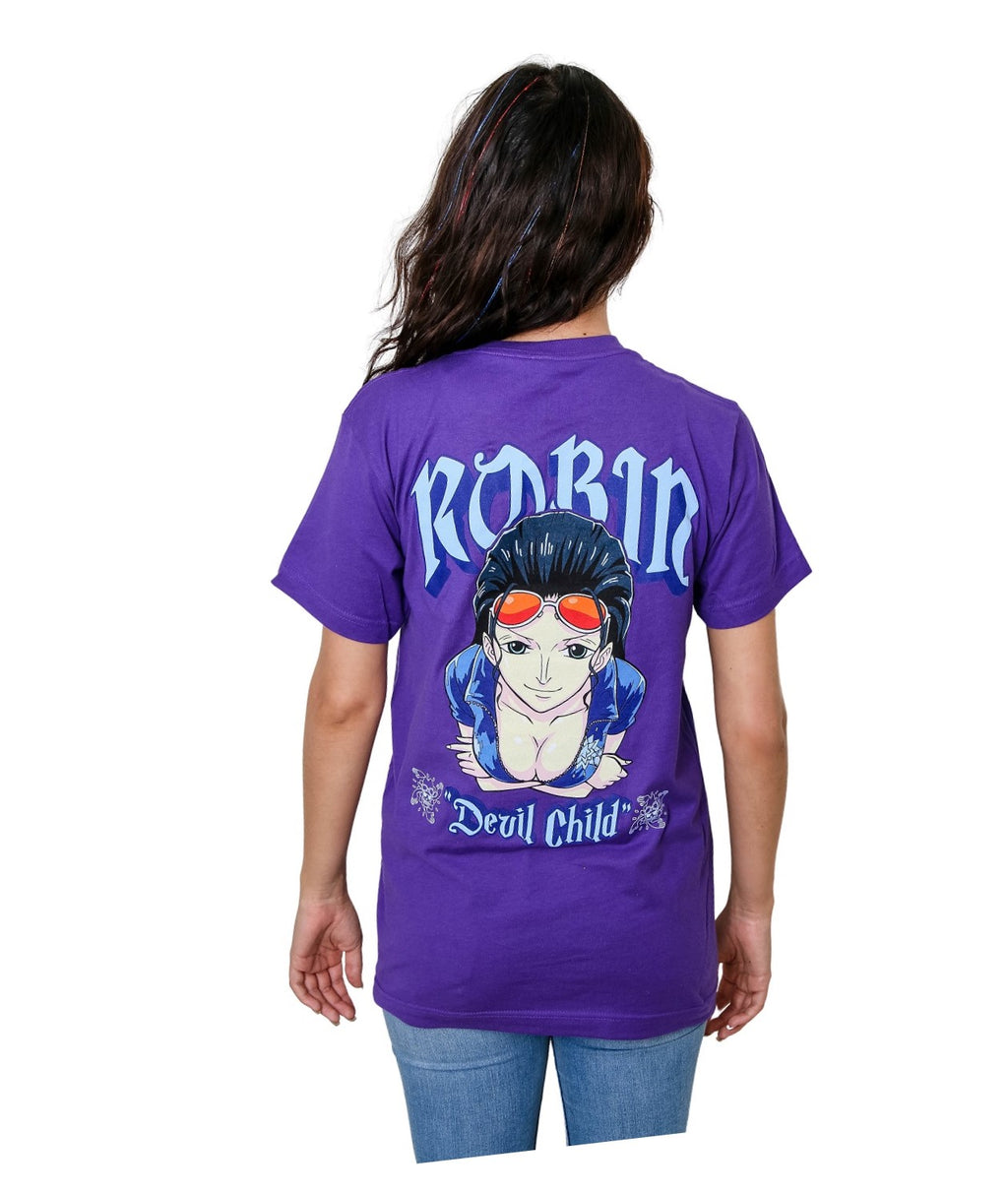 One Piece Robin Devil Child With Back Print Officially Licensed Adult T-Shirt