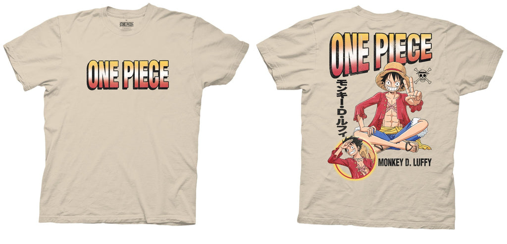 One Piece Monkey D. Luffy With Back Print Officially Licensed Adult T-Shirt