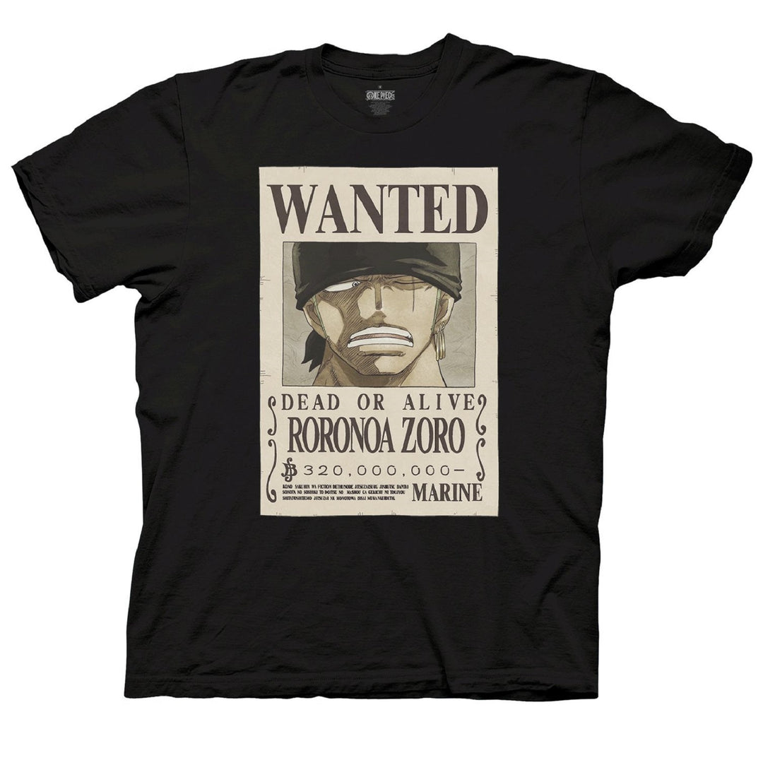 One Piece Roronoa Zoro Full Wanted Poster Anime Adult Unisex T-Shirt