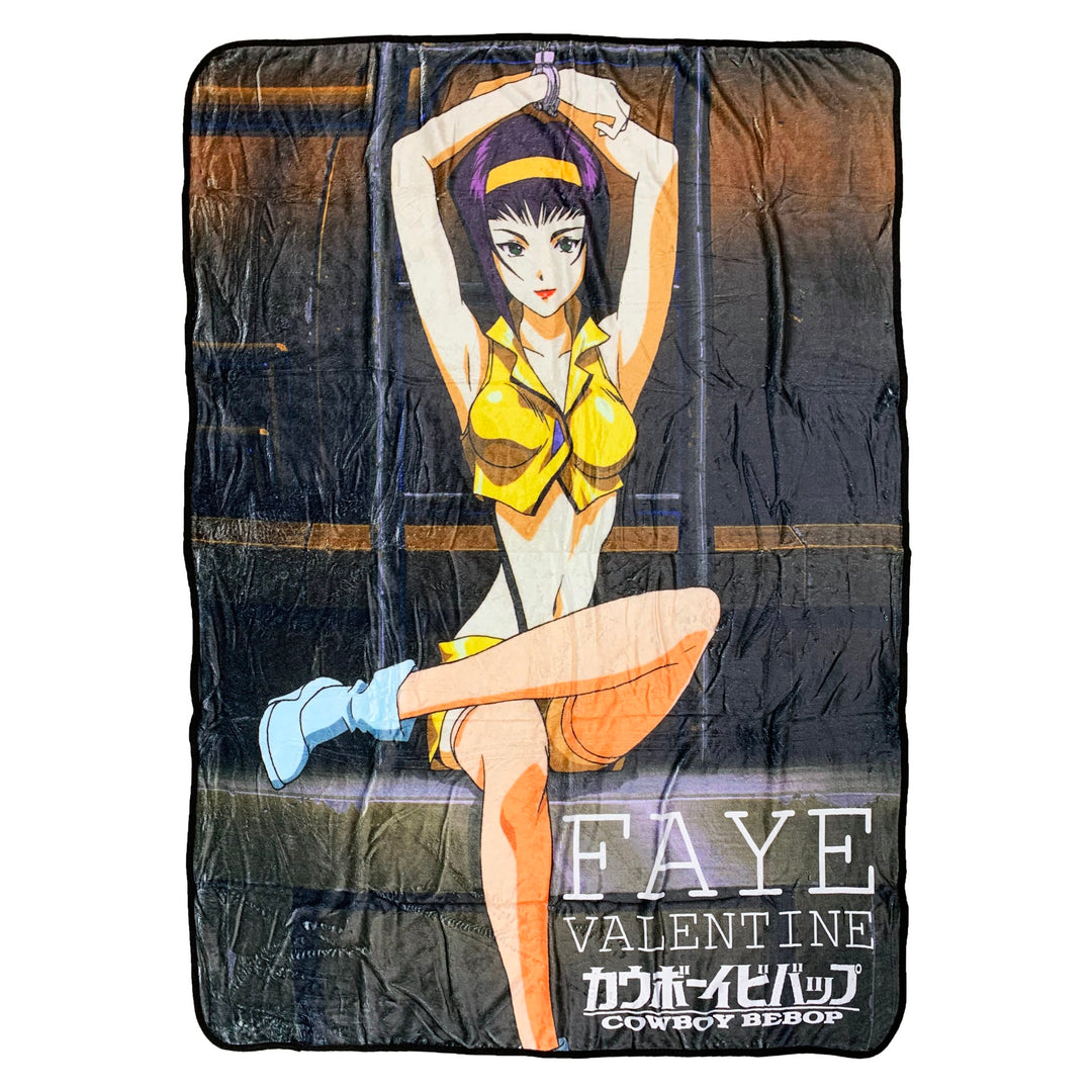 Cowboy Bebop Faye Valentine Cuffed Fleece Throw Soft Lightweight Blanket 45x60 Inches
